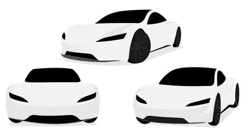 Realistic car isolated on white. Vector car illustration. Stock Illustration