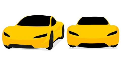 Realistic car isolated on white. Vector car illustration. Stock Illustration