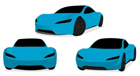 Realistic car isolated on white. Vector car illustration. Stock Illustration