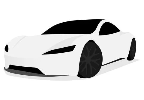 Realistic car isolated on white. Vector car illustration. Stock Illustration