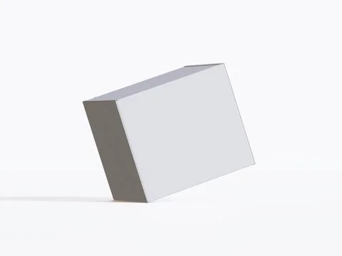 Realistic cardboard box on gray background blank label, Suitable for packagi Illustrazione stock