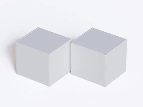 Realistic cardboard box on gray background blank label, Suitable for packagi Stock Illustration