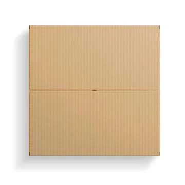 Realistic cardboard box, opened top view Stock Illustration