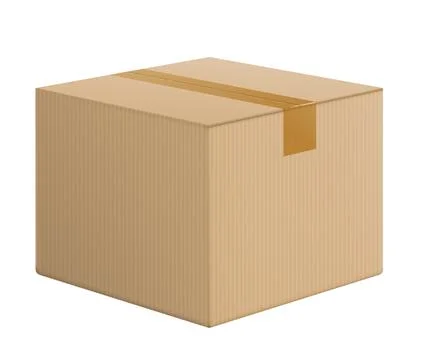 Realistic cardboard box, opened top view Stock Illustration