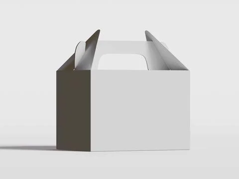 Realistic Cardboard box rendering image on gray background 3D illustration ( Illustrazione stock