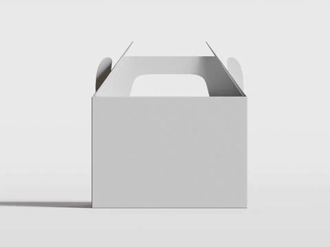 Realistic Cardboard box rendering image on gray background 3D illustration ( Illustrazione stock