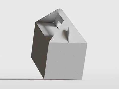 Realistic Cardboard box rendering image on gray background 3D illustration ( Illustrazione stock