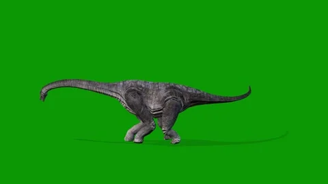 Realistic Carnotaurus idle Left on Green Screen Video-Jurassic Dinosaur VFX Stock Footage 319932602
