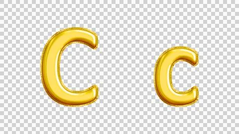 Realistic "Cc" Isolated Balloon Text Effect. Stock Illustration