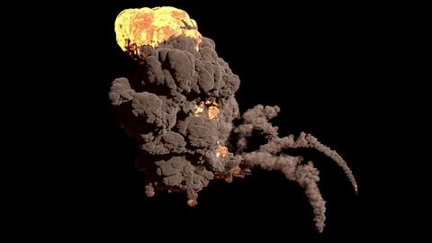 Realistic CG Explosion 1_Effect stay within the frame_FullHD Quicktime Foto JPEG 스톡 동영상 104150767
