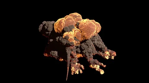 Realistic CG Explosion 6_Effect stay within the frame_FullHD Quicktime Foto JPEG Stock Footage