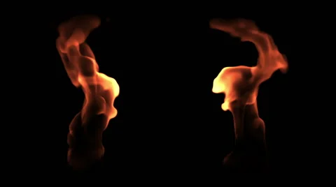 Realistic cg flames 3d animation Stock Footage 66195836