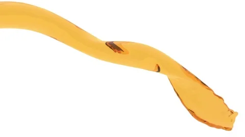 Realistic cg flow of transparent orange juice Stock Footage 74750027
