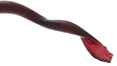 Realistic cg flow of transparent red wine Stock Footage 74686490