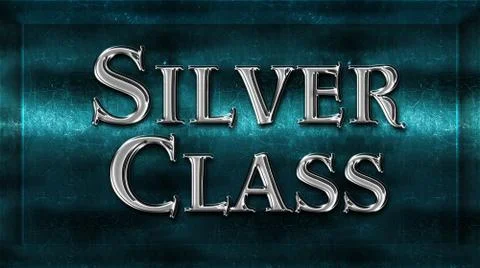 Realistic chick metal silver class award Stock Illustration