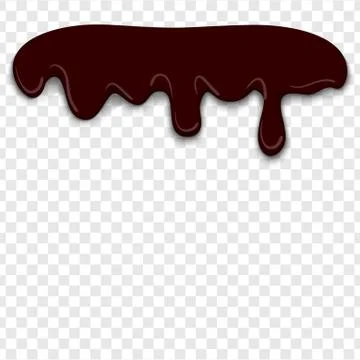 Realistic chocolate drop shape Stock Illustration