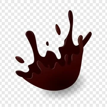 Realistic chocolate drop splash Stock Illustration