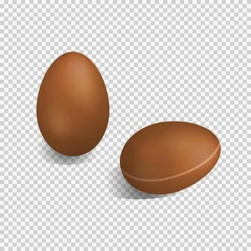 Realistic chocolate eggs. Stock Illustration