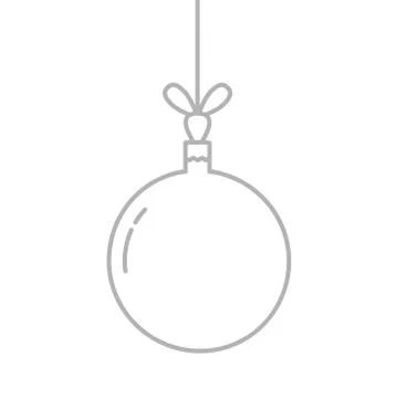 Realistic Christmas ball vector icon Stock Illustration