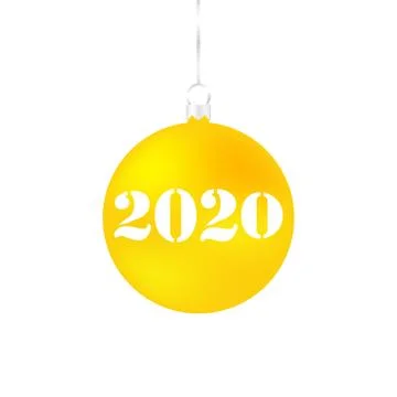 Realistic Christmas ball vector icon Stock Illustration