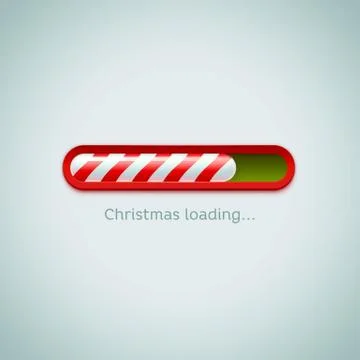 Realistic Christmas candy cane progress bar on light background Stock-Illustration