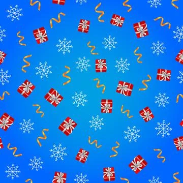 Realistic christmas seamless pattern, texture. Stock Illustration