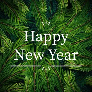 Realistic Christmas tree branches background. Stock Illustration