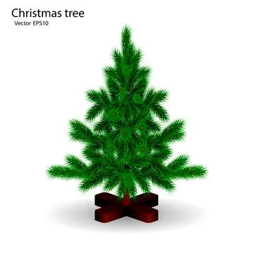 Realistic Christmas tree Stock Illustration