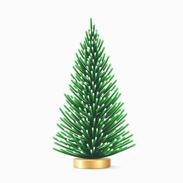 Realistic Christmas tree Stock Illustration