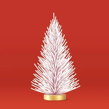 Realistic Christmas tree Stock Illustration