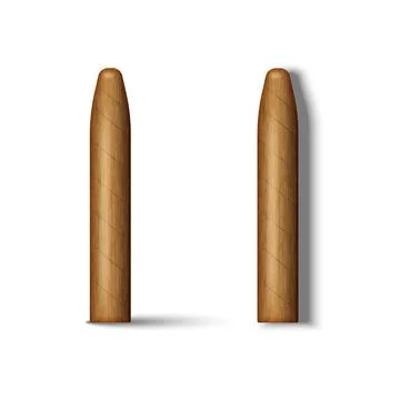 Realistic cigars isolated on a white background in 3d vector clipart illust.. Stock Illustration