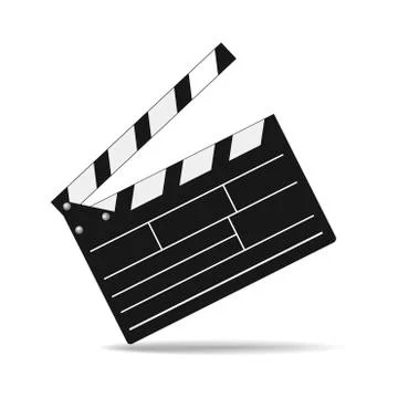 Realistic clapper cinema. Vector. Stock Illustration