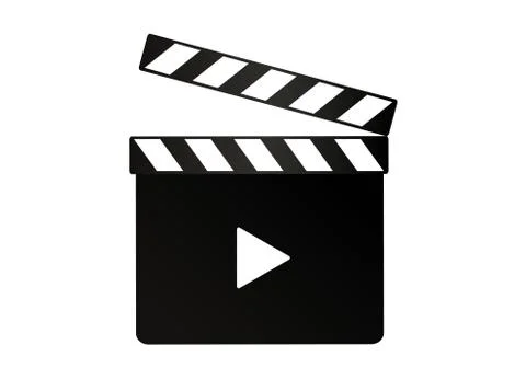 Realistic clapper.cinema.Board on a white background.film.time.vector Stock Illustration