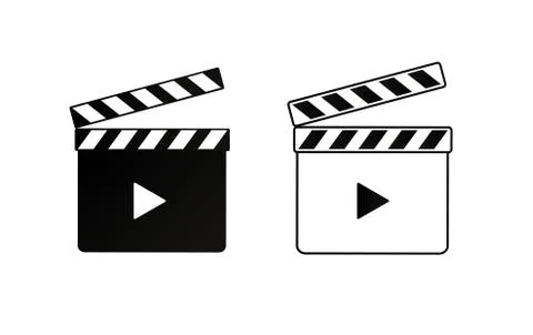 Realistic clapper.cinema.Board on a white background.film.time.vector Stock Illustration