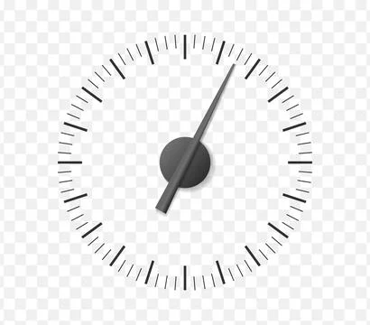Realistic classic car timer sensor hud interface template isolated. Sport black Stock Illustration