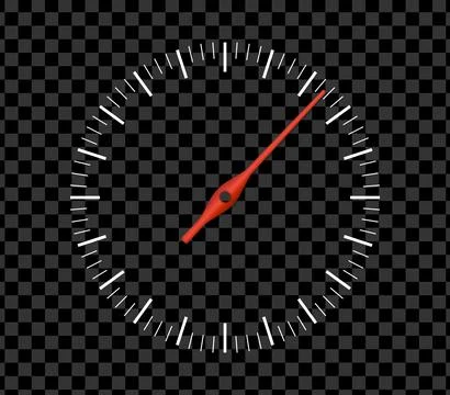 Realistic classic car timer sensor hud interface template isolated. Sport white Stock Illustration