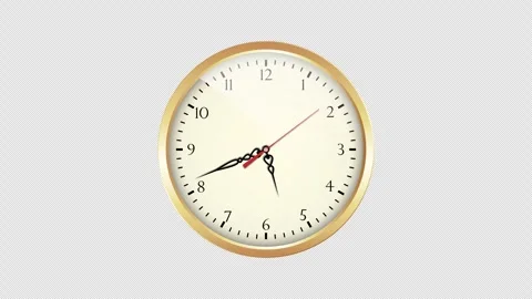 Realistic Classic Wall Clock Animation Видео 348801065