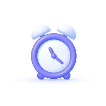 Realistic clock 3d for decoration design. Realistic 3d object. Vector 3d Illustrazione stock