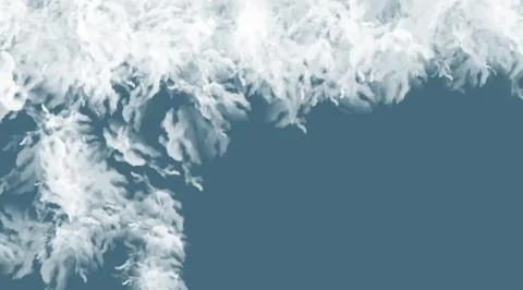 Realistic Cloud Border on Blue Sky Background for Design and Wallpaper 스톡 일러스트