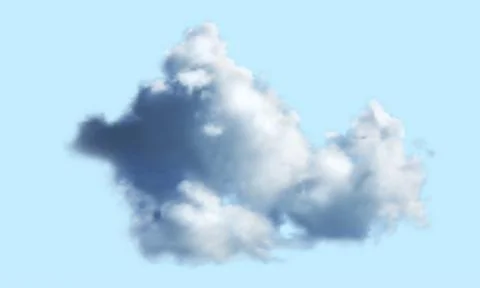 Realistic cloud over transparent background. Vector illustration. Stock Illustration