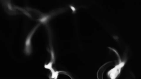 Realistic cloud smoke with streamline pattern. Abstract black and white Stock Footage 172463299