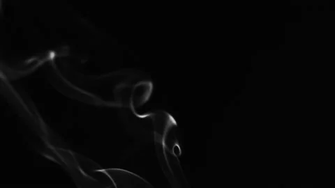 Realistic cloud smoke with streamline pattern. Abstract black and white Stock Footage 172463311