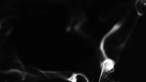 Realistic cloud smoke with streamline pattern. Abstract black and white Stock Footage 172463337