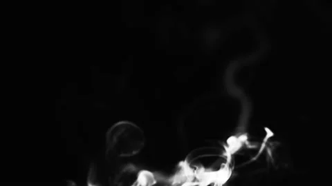 Realistic cloud smoke with streamline pattern. Abstract black and white Stock Footage 172463342