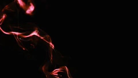 Realistic cloud smoke with streamline pattern. Abstract red smoke on dark Stock Footage 186082427