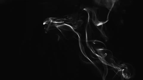 Realistic cloud smoke with streamline pattern. Abstract black and white Stock Footage 186087225