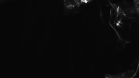 Realistic cloud smoke with streamline pattern. Abstract black and white Stock Footage 186087994