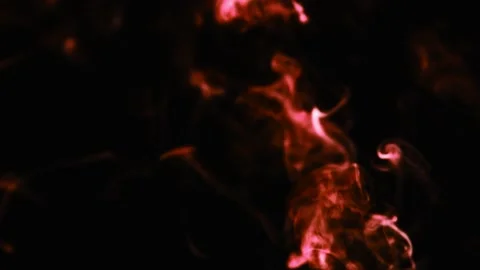 Realistic cloud smoke with streamline pattern. Abstract red smoke on dark Stock Footage 186091122
