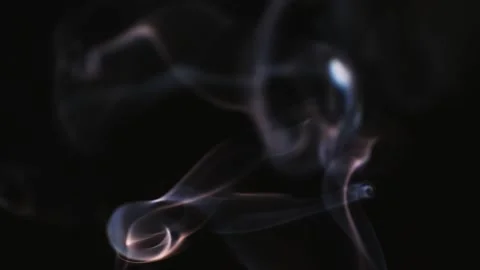 Realistic cloud smoke with a streamlined pattern. Abstract red smoke on Stock Footage 181532400