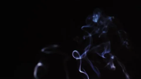 Realistic cloud smoke with a streamlined pattern. Abstract blue smoke on Stock Footage 186088045